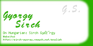 gyorgy sirch business card